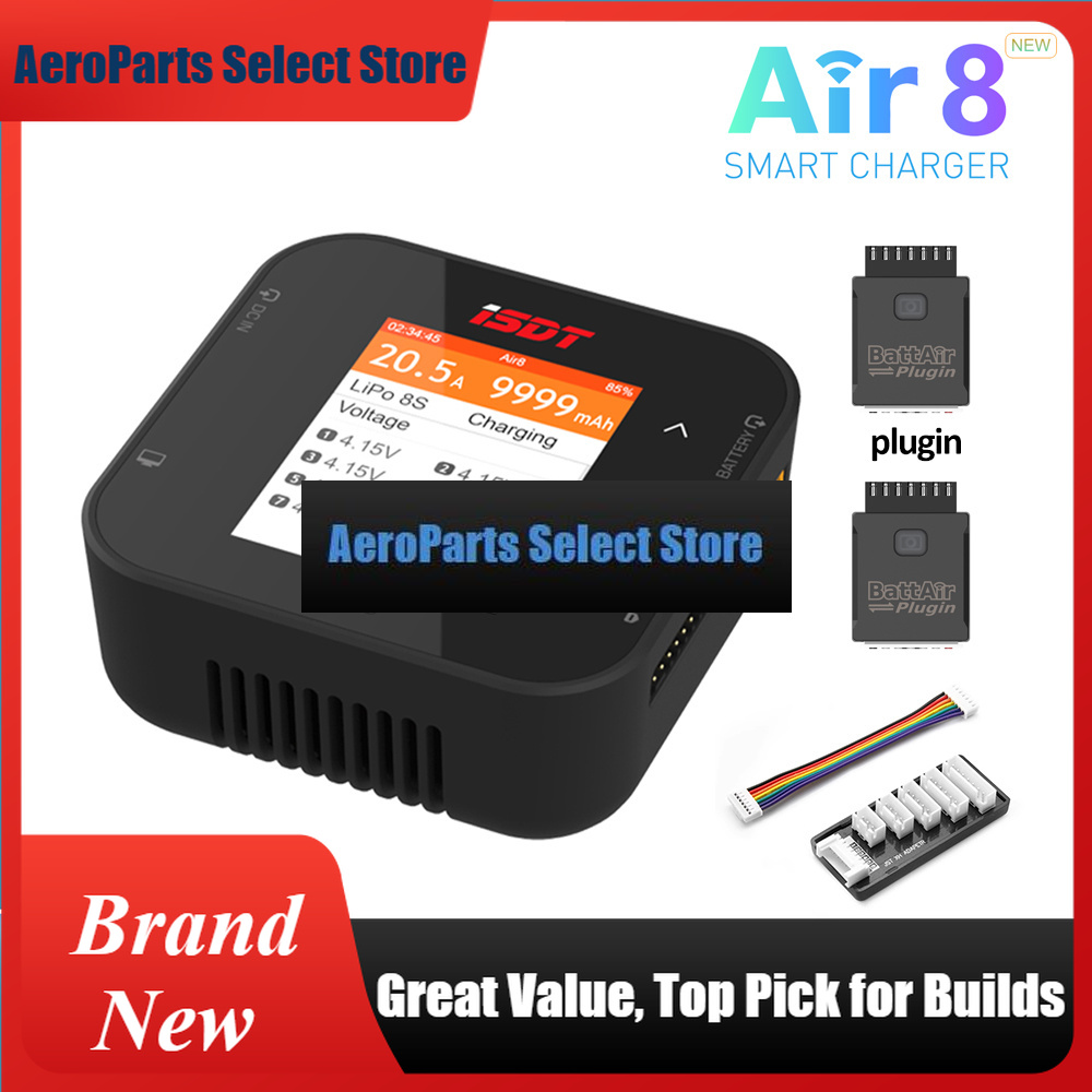 Isdt Air8 8S Lipo Charger - Carregador/Descarregador de Bateria AeroPartsISDT Air8 500W