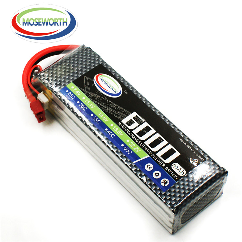 4S Lipo Battery 14.8V 6000Mah - 4S 14.8v 6000mah rc brinquedo lipo