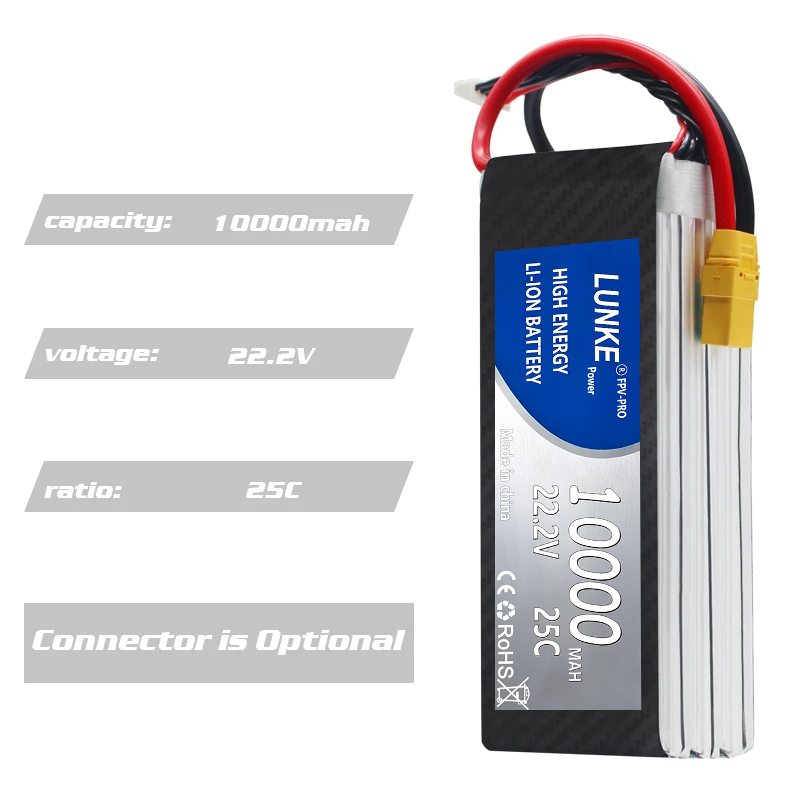 Bateria Lipo 2S 3S 4S 5S 6S 12 - 6S Lipo Battery 22.2V 5000Mah avaliação e preço