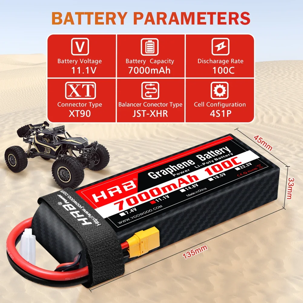 Bateria de grafeno 2S 3S 4S 6S - 4S Lipo Battery 14.8V 6000Mah avaliação e preço