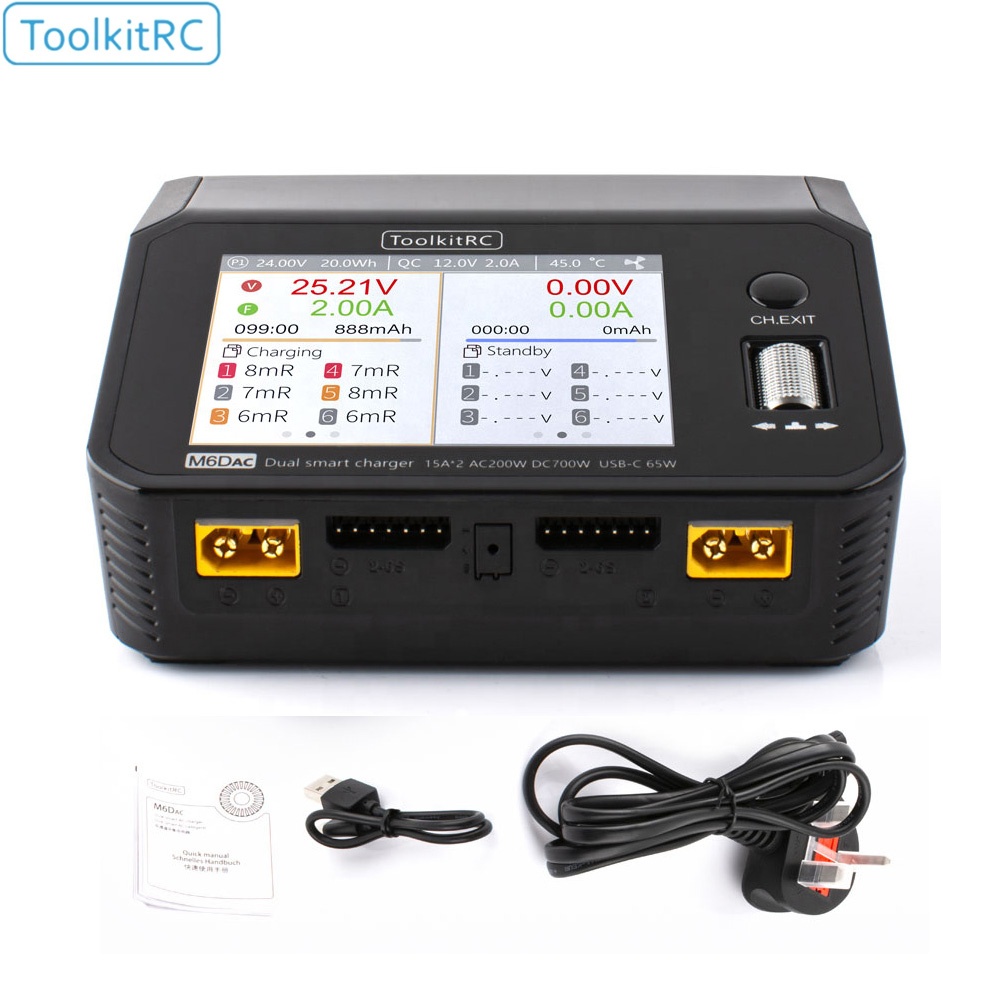 Carregador Inteligente Duplo T - Toolkitrc M6Dac Smart Charger avaliação e preço