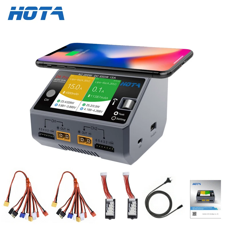 Hota-D6 Carregador Inteligente - Hota D6 Pro Dual Lipo Charger avaliação e preço