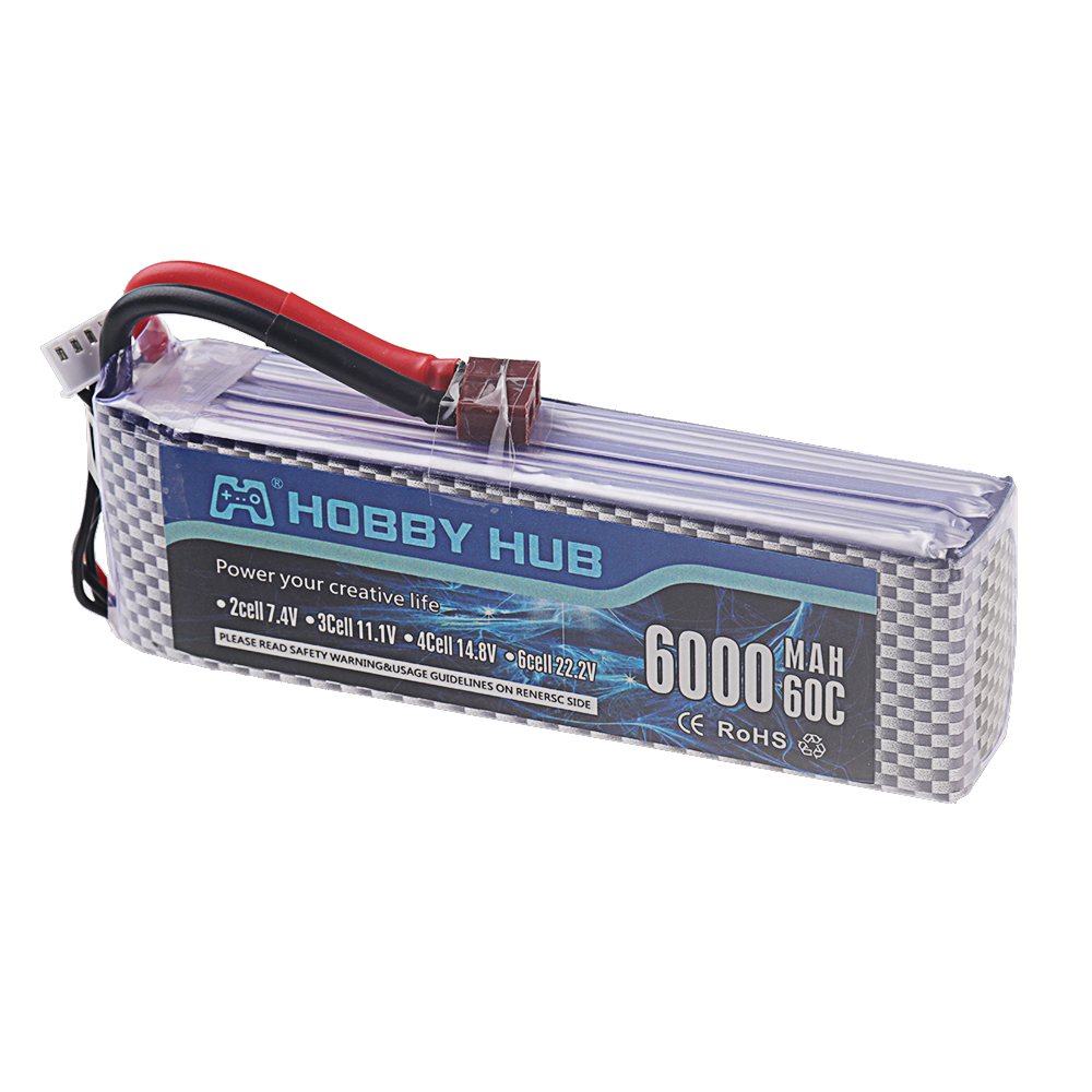 Bateria Lipo 2S 3S 4S 6S 7.4V  - 4S Lipo Battery 14.8V 6000Mah avaliação e preço