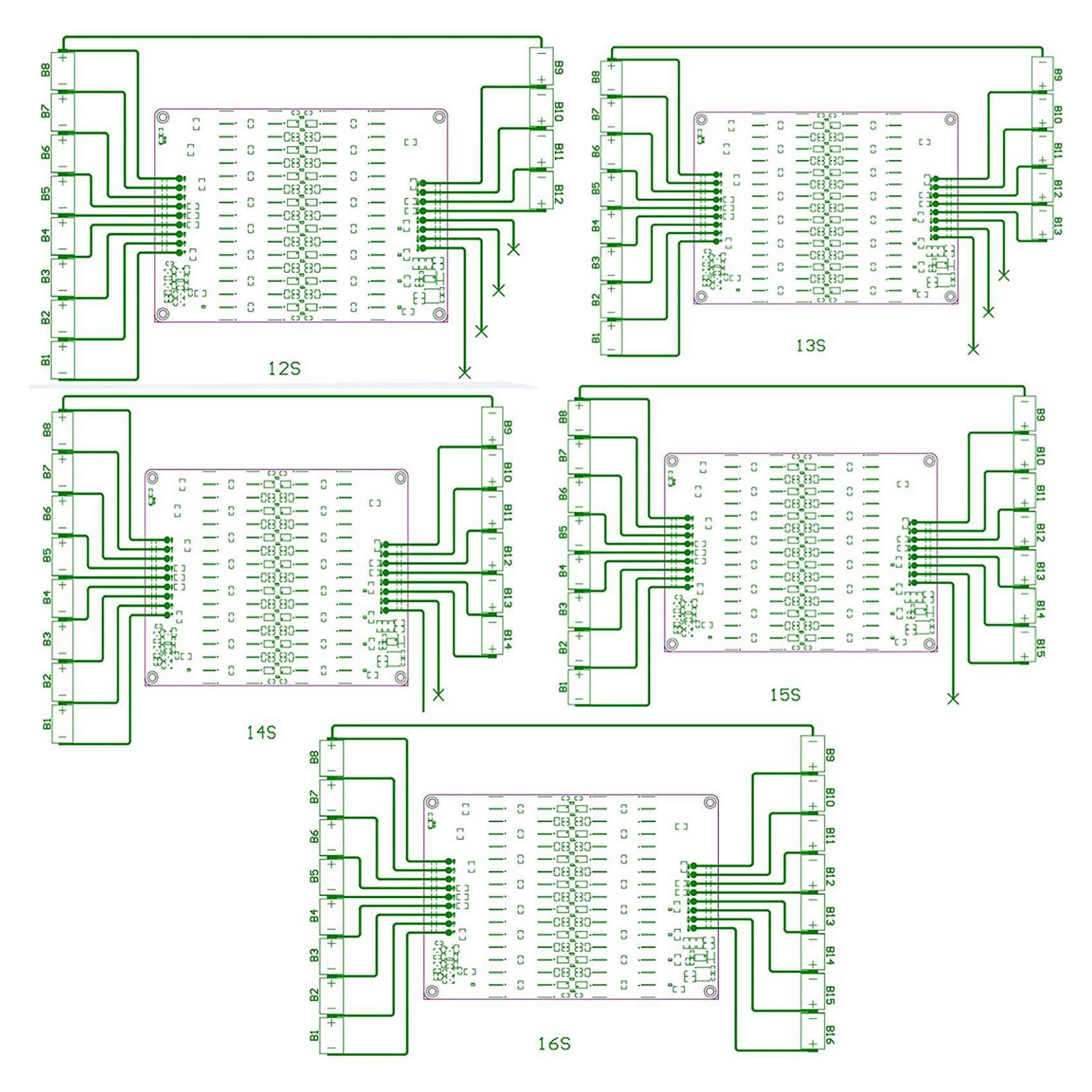 ABZZ-2X 12S 13S 14S 15S 16S Eq - 12S Lipo Battery Balancing Board avaliação e preço