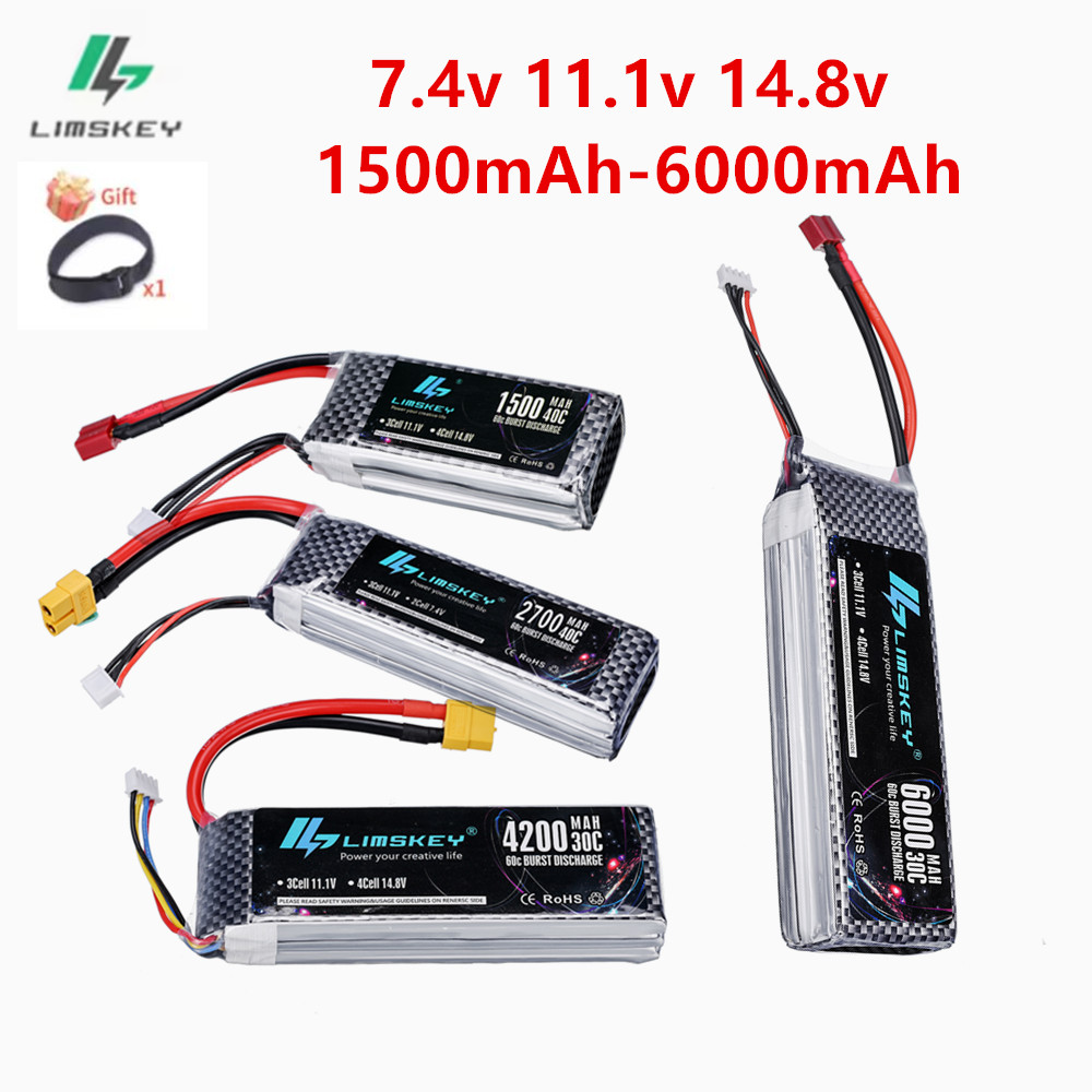 Bateria lipo 2s 3s 4S 7.4v 11. - 4S Lipo Battery 14.8V 6000Mah avaliação e preço
